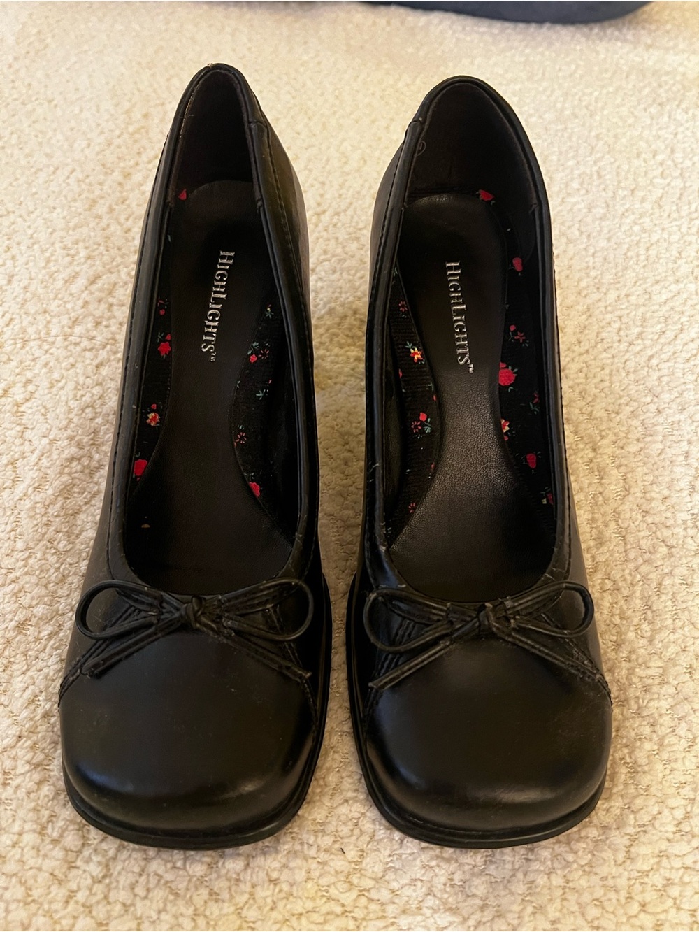 Black Women's Ballet Pump with Bow